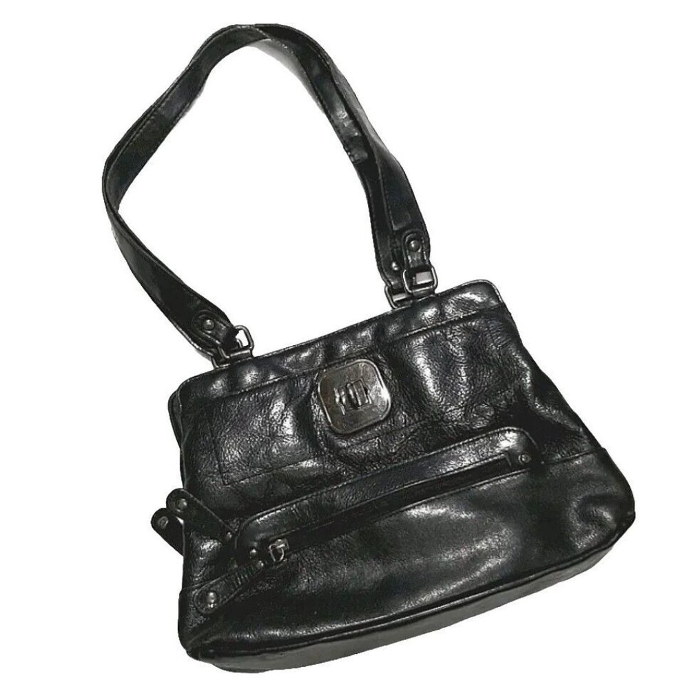 LA DIVA for Town Shoes BLACK LEATHER PURSE